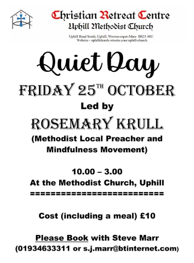 Quiet Day - Friday 25th October 2024